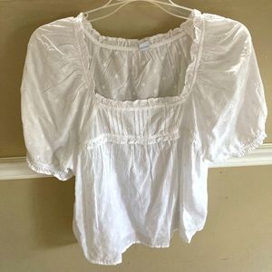 Old Navy White Peasant BO HO 2021 SS Shirt